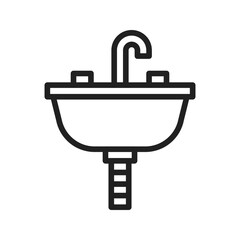 Sink icon vector image. Suitable for mobile apps, web apps and print media.