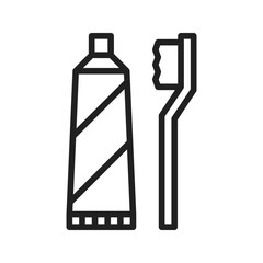 Toothbrush icon vector image. Suitable for mobile apps, web apps and print media.