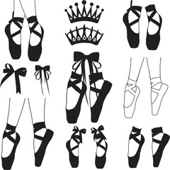 Ballet Shoes, Ballerina, Ballet Dancer, Pointe shoes, Ballet slippers © TrangNBVN