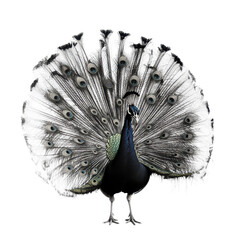 Obraz premium Peacock isolated on white background