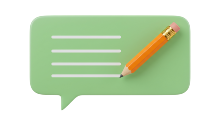 Isolated Message with Pencil