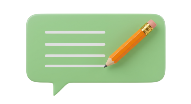 Isolated Message with Pencil