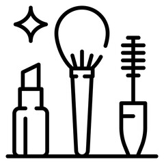 Makeup Tools Line Icon