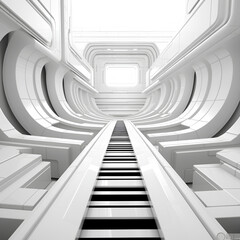 Obraz premium Futuristic Minimalism Blender 3D Render Style 3