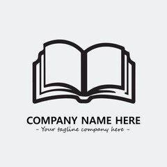 Book illustration black and white for logo company vector image
