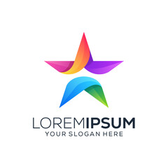 Abstract star logo design