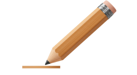 Isolated Pencil Writing Line