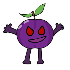 illustration, food, fruit, cartoon, vector, set, icon, isolated, fresh, strawberry, cute, healthy, cherry, funny, pear, background, character, apple, lemon, orange, design, organic, banana, collection