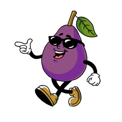 illustration, food, fruit, cartoon, vector, set, icon, isolated, fresh, strawberry, cute, healthy, cherry, funny, pear, background, character, apple, lemon, orange, design, organic, banana, collection