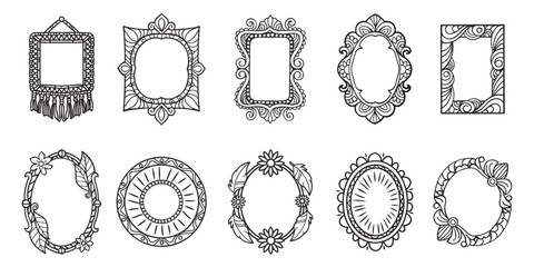 Collection of Ornate Doodle Frames