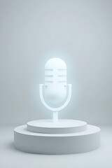Dynamic microphone showcase studio product display minimalist centered modern design