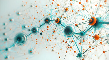 Network Connection with Nodes and Lines Representing Complex Data Structures