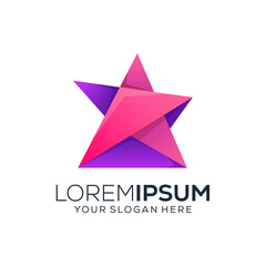 Obraz premium Abstract star logo design