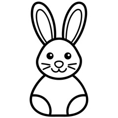 Fototapeta premium Easter Bunny Icon with white background happy easter vector for digital free vector download 