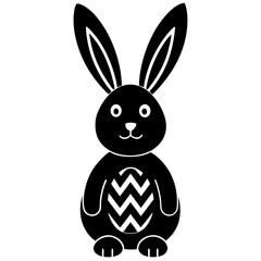 Obraz premium Easter Bunny Icon with white background happy easter vector for digital free vector download 