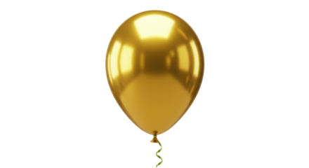 Isolated Gold Balloon
