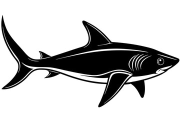 Obraz premium Clean and scalable fish vector illustration perfect for aquatic-themed designs, seafood branding, marine education materials, and creative digital projects. Easily editable and ideal for use in logos,