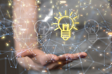 Neural network 3D illustration. Big data and cybersecurity