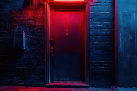 Hidden speakeasy with secret entrance and space for text