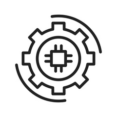 Automated Engineering icon vector image. Suitable for mobile apps, web apps and print media.