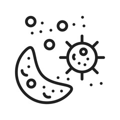 Bacterias icon vector image. Suitable for mobile apps, web apps and print media.