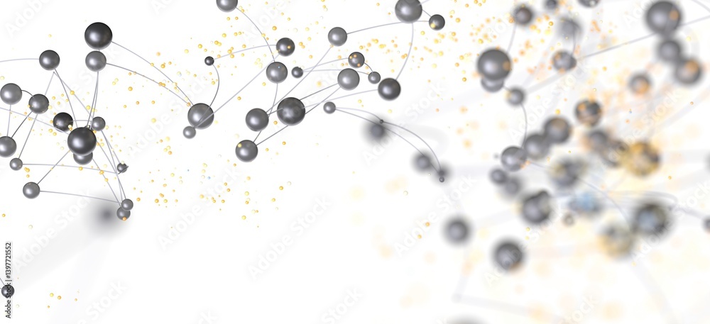 Poster stock photo of abstract network connections. ideal for technology, global communication, and data fl