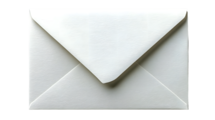 White envelope, isolated on transparent background