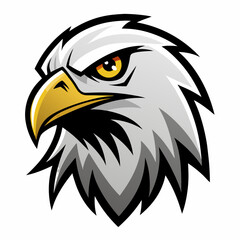 american bald eagle with flag