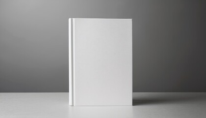 Blank Book Cover Mockup: A clean, minimalist book cover mockup, exuding an air of sophistication and professionalism, ready for showcasing your designs.