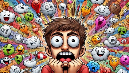 Frightened Portrait Showing fear or anxiety