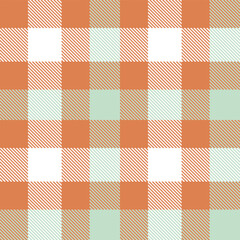 Elegant Seamless Tartan featuring Classic dark peach and Vibrant white Textile Design