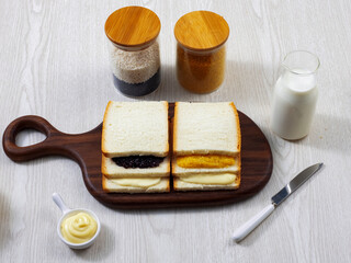 Black purple rice sandwich bread