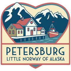 Obraz premium Petersburg Little Norway of Alaska