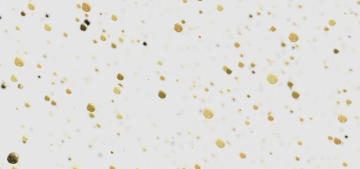 Beautiful image of gold confetti falling on a white background. Perfect for celebrations and festive designs.