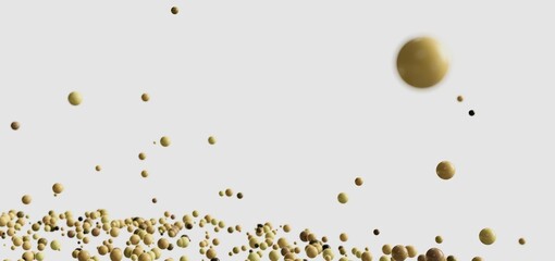 High-quality stock photo of abstract gold and beige spheres. Perfect for websites, presentations, and more.
