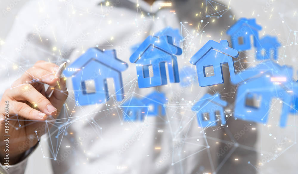 Poster iot home telecommunication network and wireless mobile internet