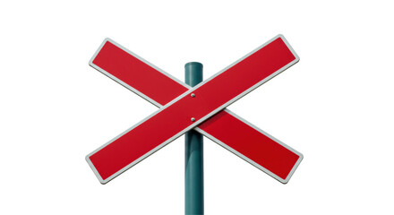 Isolated Railroad Crossing Sign