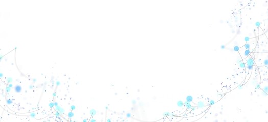 Elegant design featuring light blue nodes and connections. Perfect for tech, AI, or network concepts.