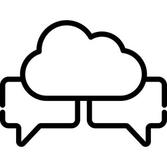 Cloud Messaging Icon