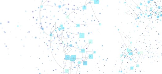 Digital network connection background. Abstract technology and communication concept. Stock photo.