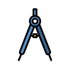 Compass Tool for Industrial Drafting Icon Design