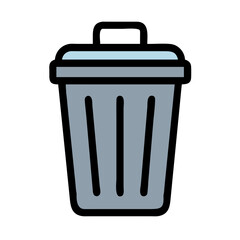 Trash Bin Icon Design for Waste Disposal