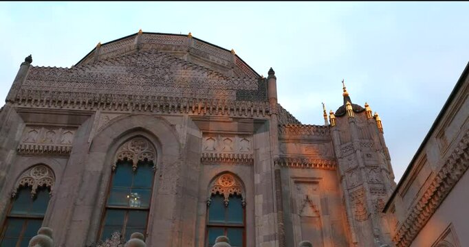 Top view Pertevniyal Valide Sultan Mosque in Istanbul, Turkey