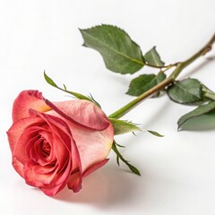 Obraz premium red rose isolated on white