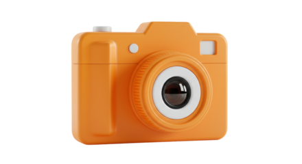 Isolated Orange Camera