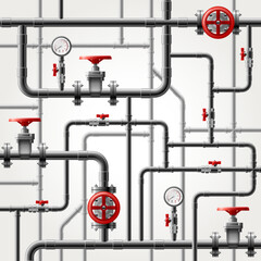 Web banner template with pipeline. Web banner