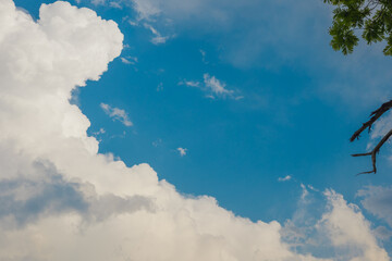 blue sky with clouds