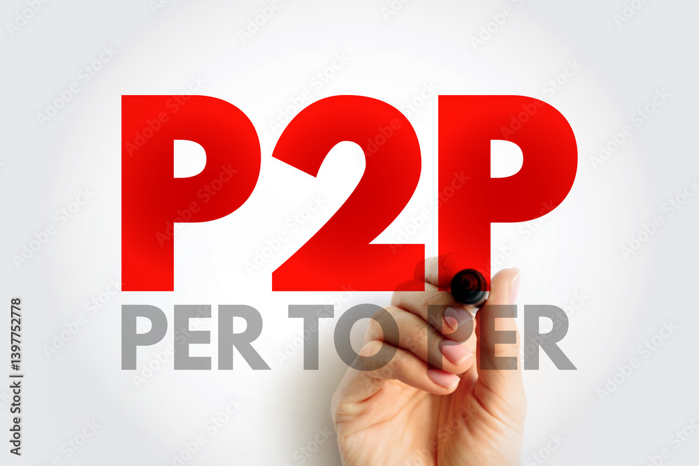 Poster p2p peer-to-peer networking - distributed application architecture that partitions tasks or workload
