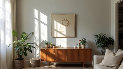 Sunlight streams through sheer linen curtains, illuminating a living room designed for both relaxation and inspiration