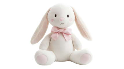 Charming plush bunny toy cozy bedroom product photography indoor close-up whimsical design for kids